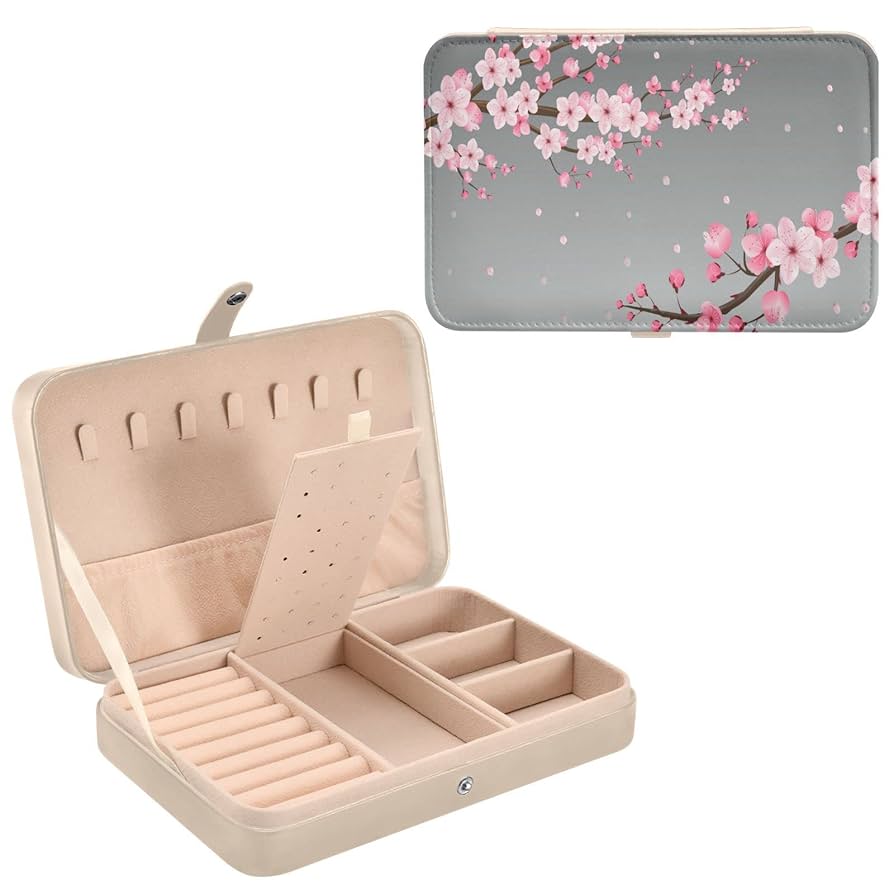 Amazon.com: ALAZA Pu Leather Travel Jewelry Box,Japanese